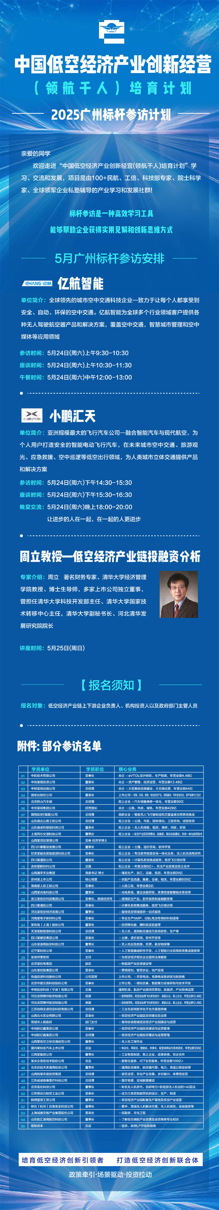 2025年5月24-25日中國低空經(jīng)濟(jì)產(chǎn)業(yè)創(chuàng)新經(jīng)營培訓(xùn)班廣州標(biāo)桿參訪計(jì)劃